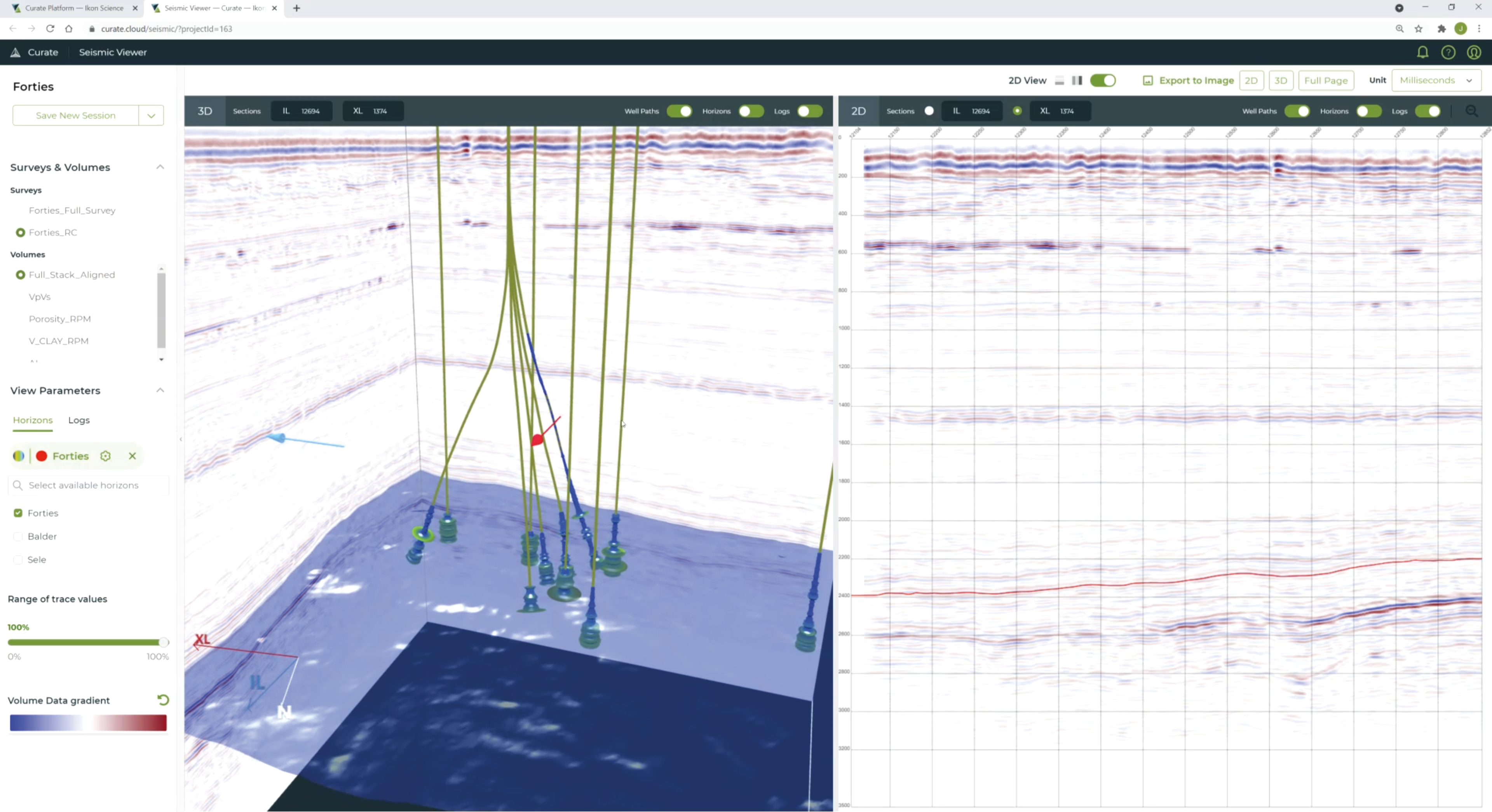 Curate - Seismic viewer