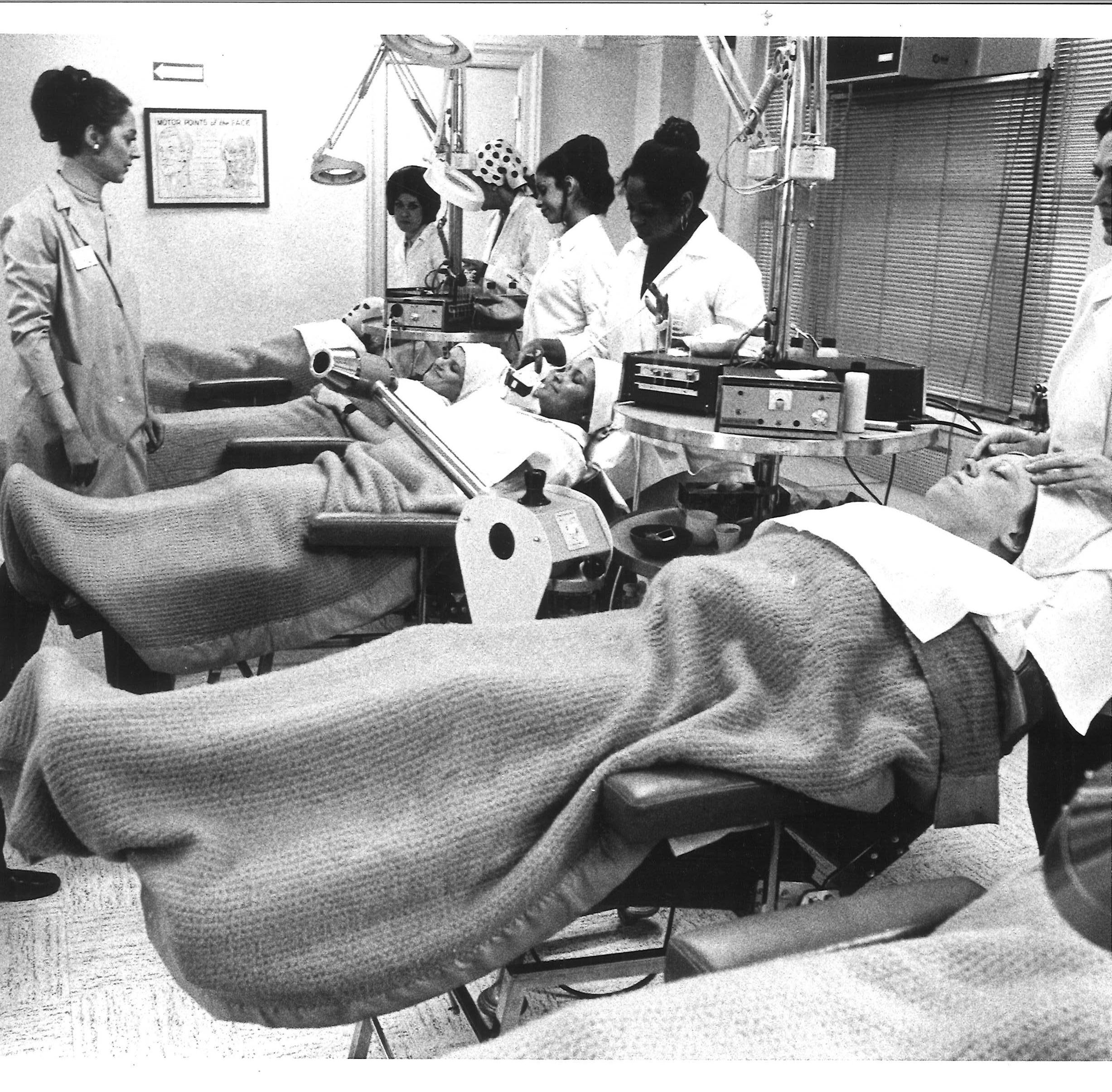 In its early years, the Christine Valmy International School for Esthetics, Skin Care & Makeup trained the first generation of U.S. estheticians, giving students hands-on skills and establishing a profession that transformed the beauty industry.