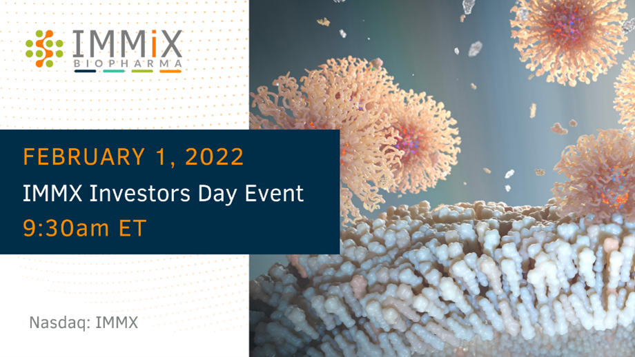 ImmixBio Management Answers Top-Voted Investor Questions at IMMX Investors Day February 1, 2022