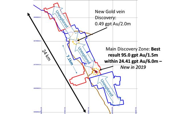 Stratabound 10-23-2019 Press Release Figure 1 - New North Vein Discovery