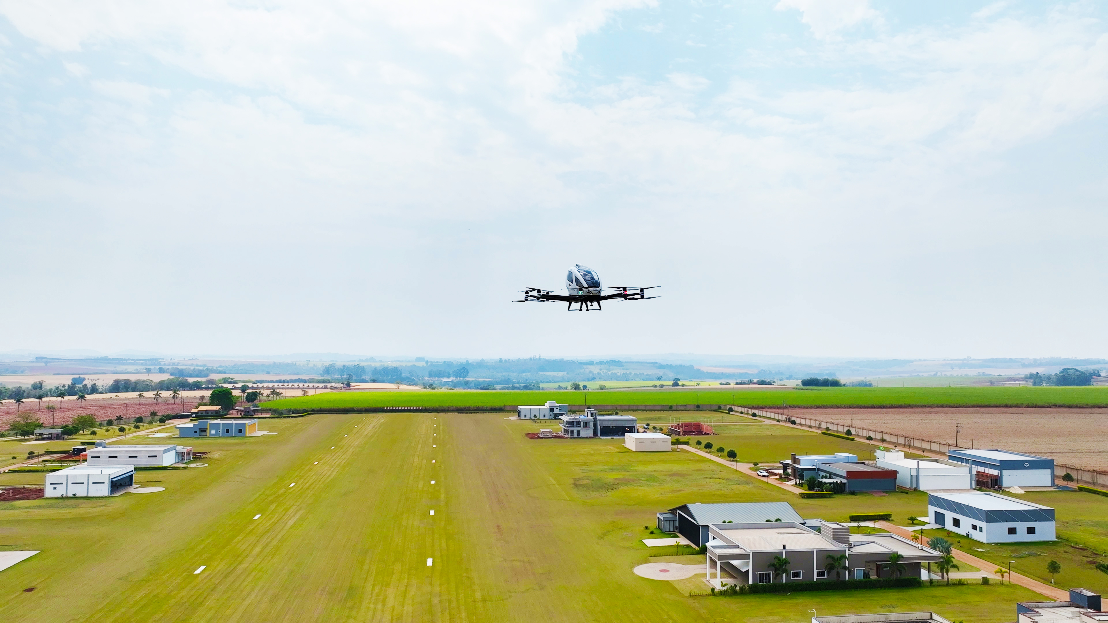 EH216-S Pilotless eVTOL Completes First Flight in Brazil