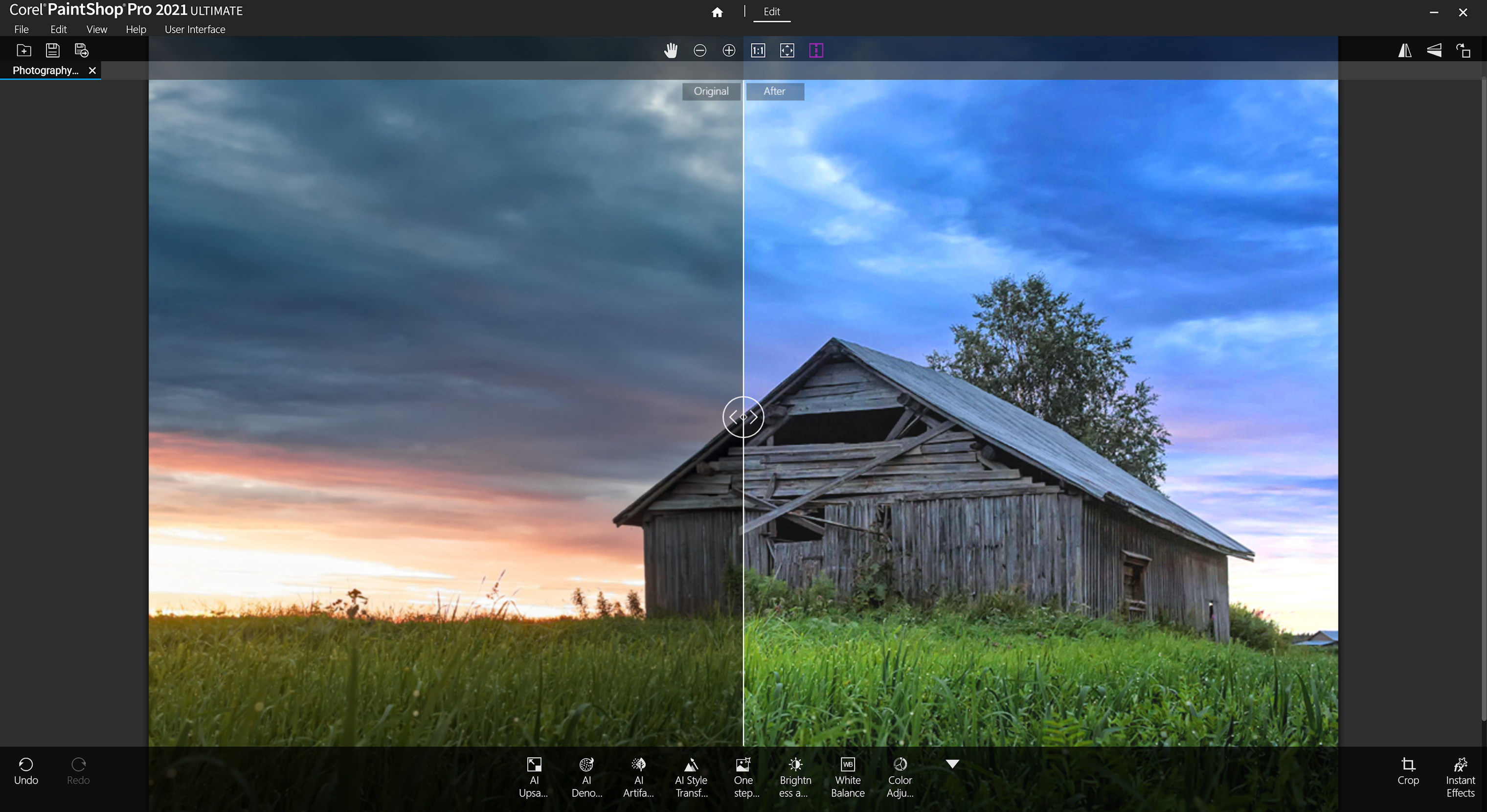 PaintShop Pro 2021 Ultimate Photography Workspace