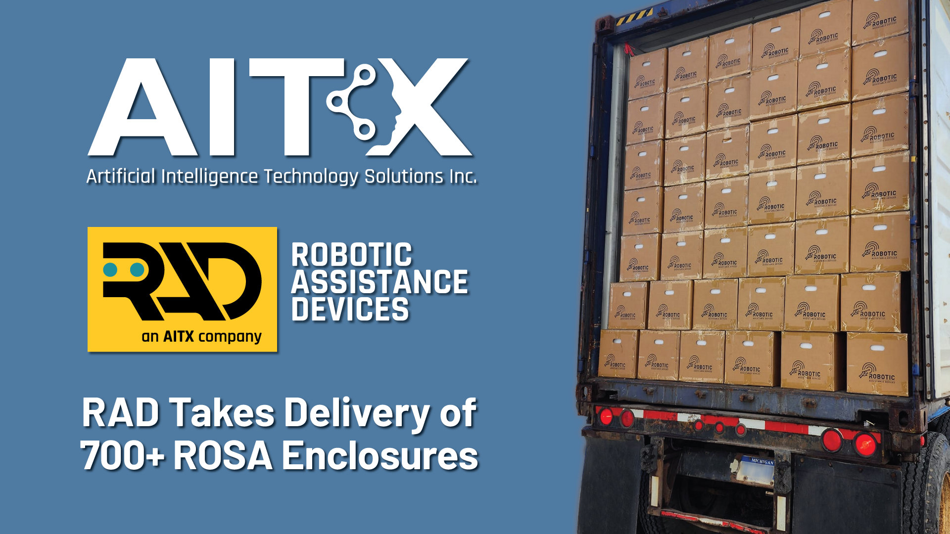 AITX's Subsidiary Robotic Assistance Devices Takes Delivery