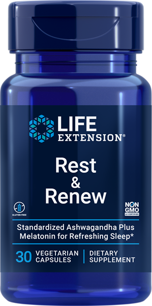 Life Extension new Rest and Renew supplement non-GMO vegetarian gluten free