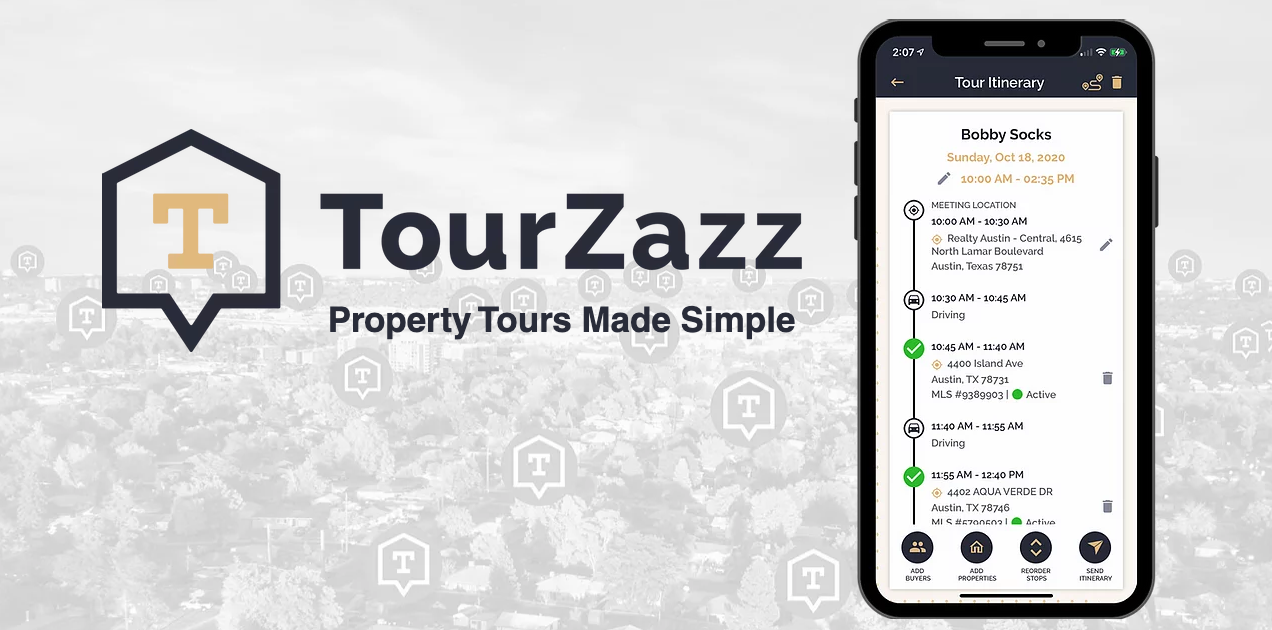 TourZazz uses patent-pending, artificial intelligence-powered technology to handle the sequencing, scheduling, rescheduling, and management of real estate showings and property tours.