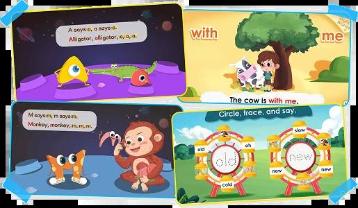 Play-based 51Talk curriculum materials for online English classes, with songs, games, and visual activities for young learners.