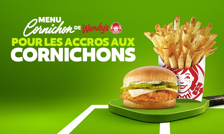 Les cornichons sont à l’honneur chez Wendy’s Canada dans une nouvelle gamme truffée