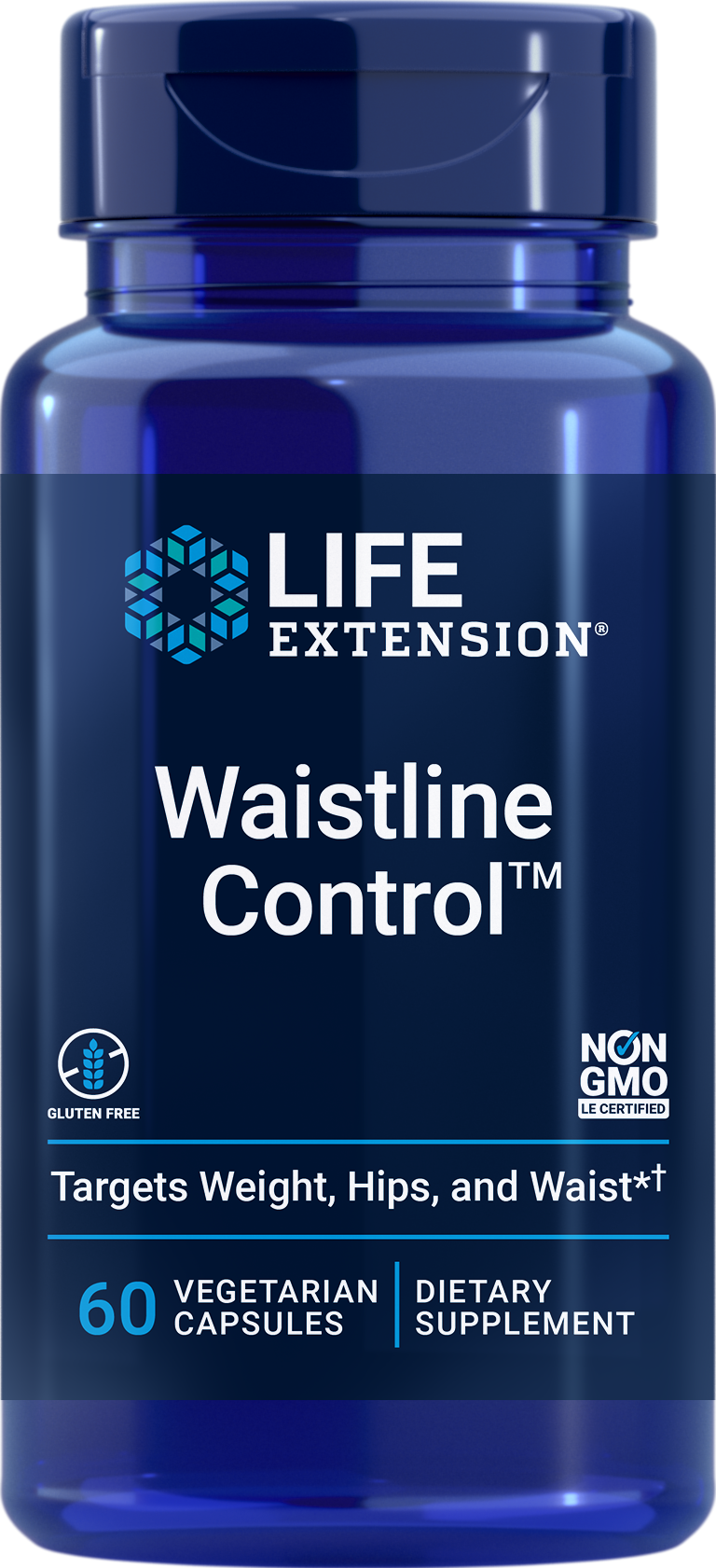 Life Extension New Waistline Control-TM supplement to support healthy weight NonGMO Vegetarian and GlutenFree