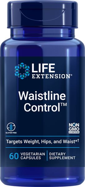 Life Extension New Waistline Control-TM supplement to support healthy weight NonGMO Vegetarian and GlutenFree
