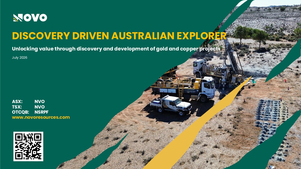 Novo Resources Releases Updated Corporate Presentation