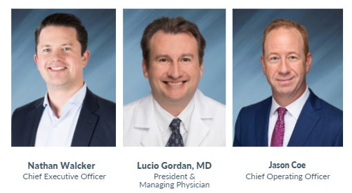 Chief Executive Officer Nathan Walcker; President & Managing Physician Lucio Gordan, MD; Chief Operating Officer Jason Coe