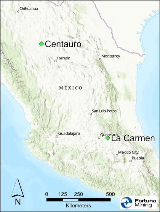 Location of current exploration programs in Mexico 