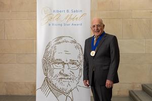Dr. Thomas P. Monath was presented the 30th Sabin Gold Medal in a ceremony at the National Academy of Sciences in Washington, D.C. on Monday, June 5, 2023.