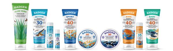 Badger sunscreen line