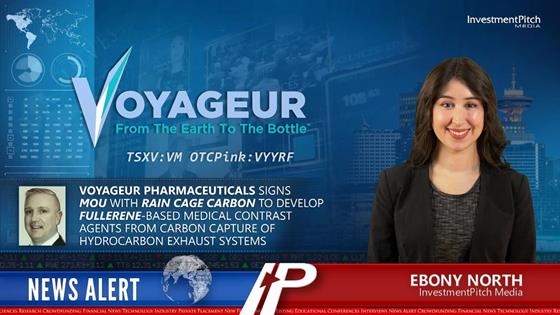 Voyageur Pharmaceuticals signs MOU with Rain Cage Carbon to develop fullerene-based medical contrast agents from carbon capture of hydrocarbon exhaust systems: Voyageur Pharmaceuticals signs MOU with Rain Cage Carbon to develop fullerene-based medical contrast agents from carbon capture of hydrocarbon exhaust systems