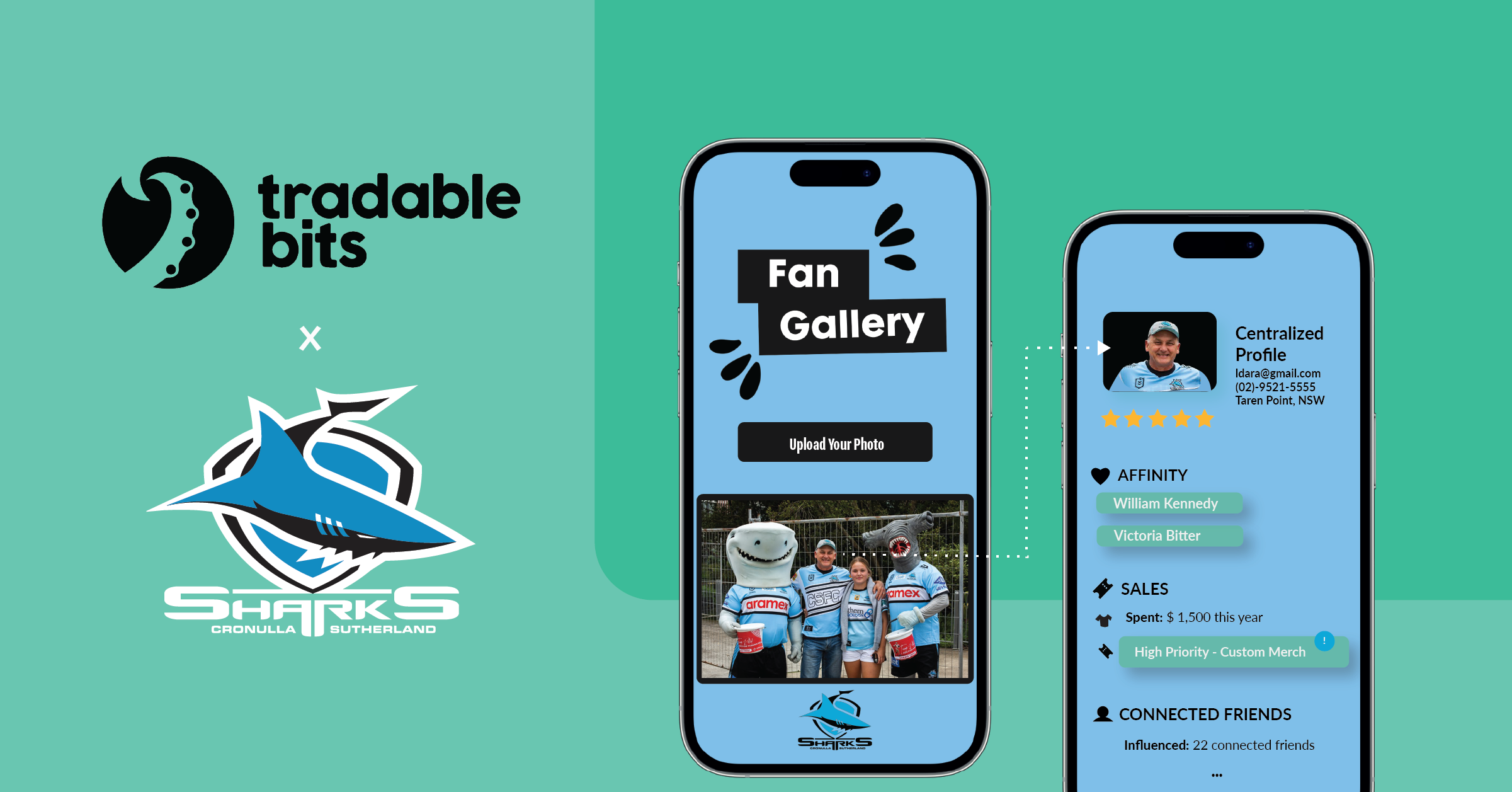 The Cronulla Sharks have partnered with Tradable Bits to better understand the modern-day NRL fan through Tradable Bits’ fan engagement & CDP technologies.