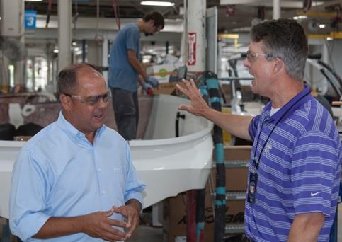 Cobalt Boats Hosts Factory Tour for U.S. Congressman Roger Marshall