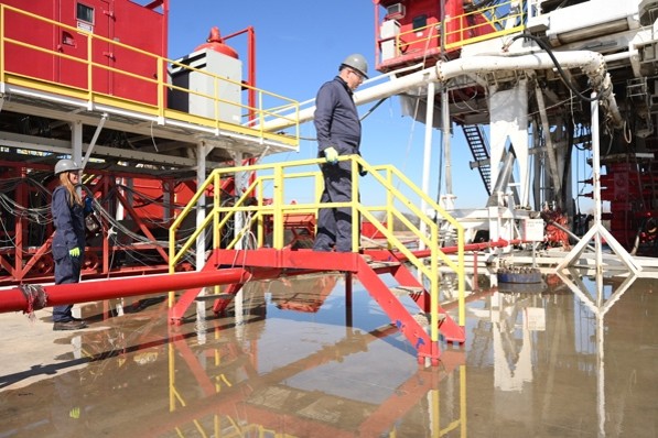 Jon Tedrick onsite in Cameron, TX, supporting Deep Isolation's full-scale deep borehole disposal demonstration program.