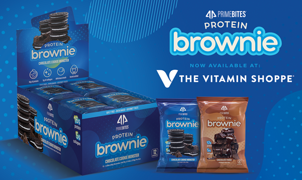 AP Regimen® PrimeBites® Protein Brownies arriving in all 700+ The Vitamin Shoppe® retail stores and online