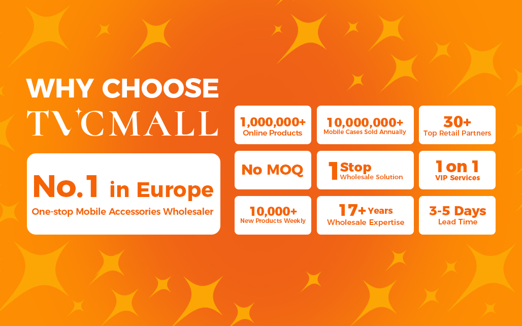 Display showcasing the advantages of TVCMALL