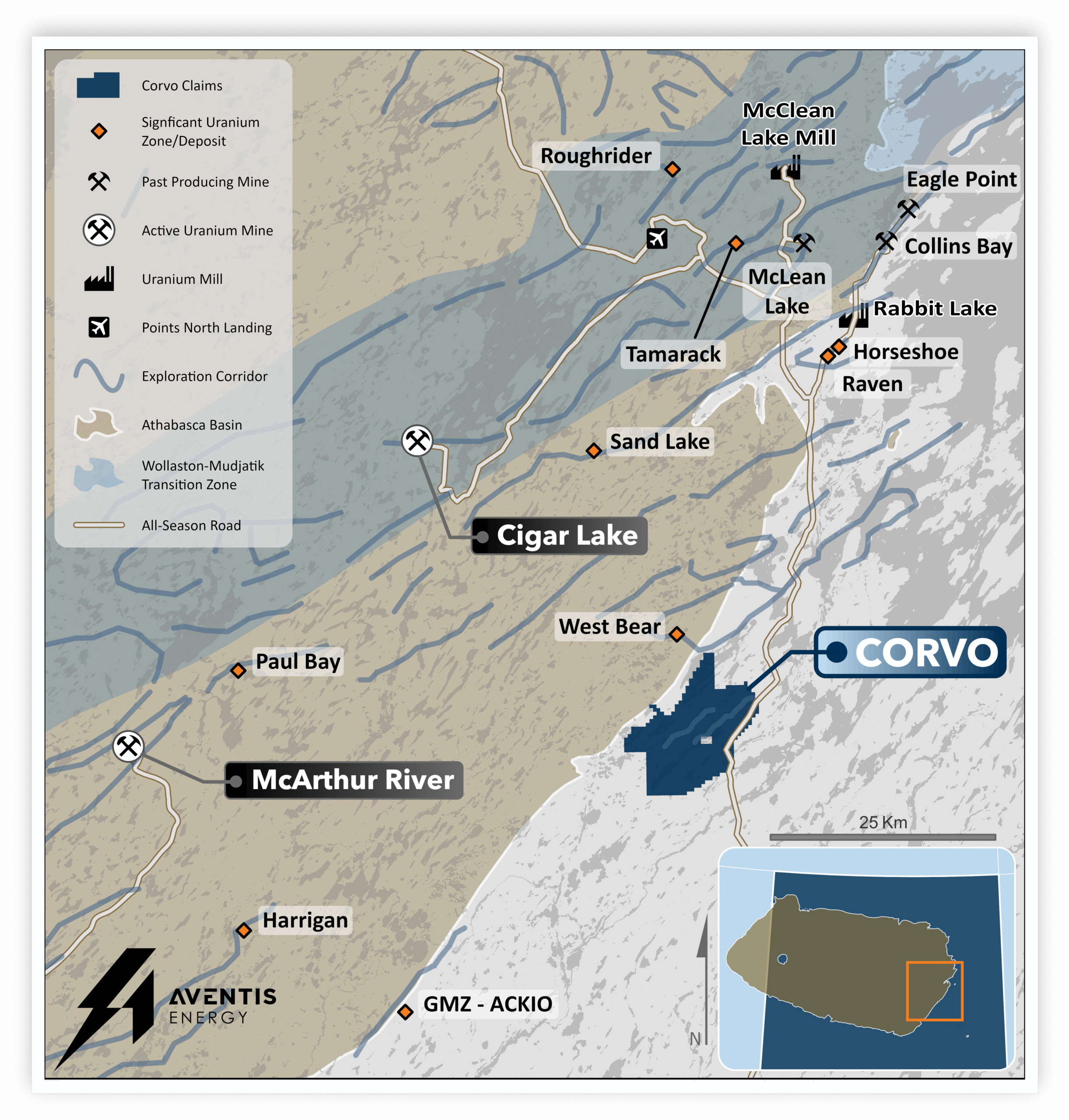 Aventis Energy Highlights Uranium Fertile System at the Corvo Uranium Project