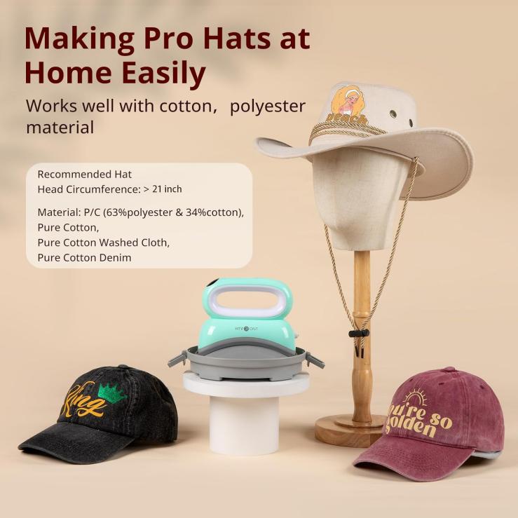 HTVRONT Hat Heat Press Bundle