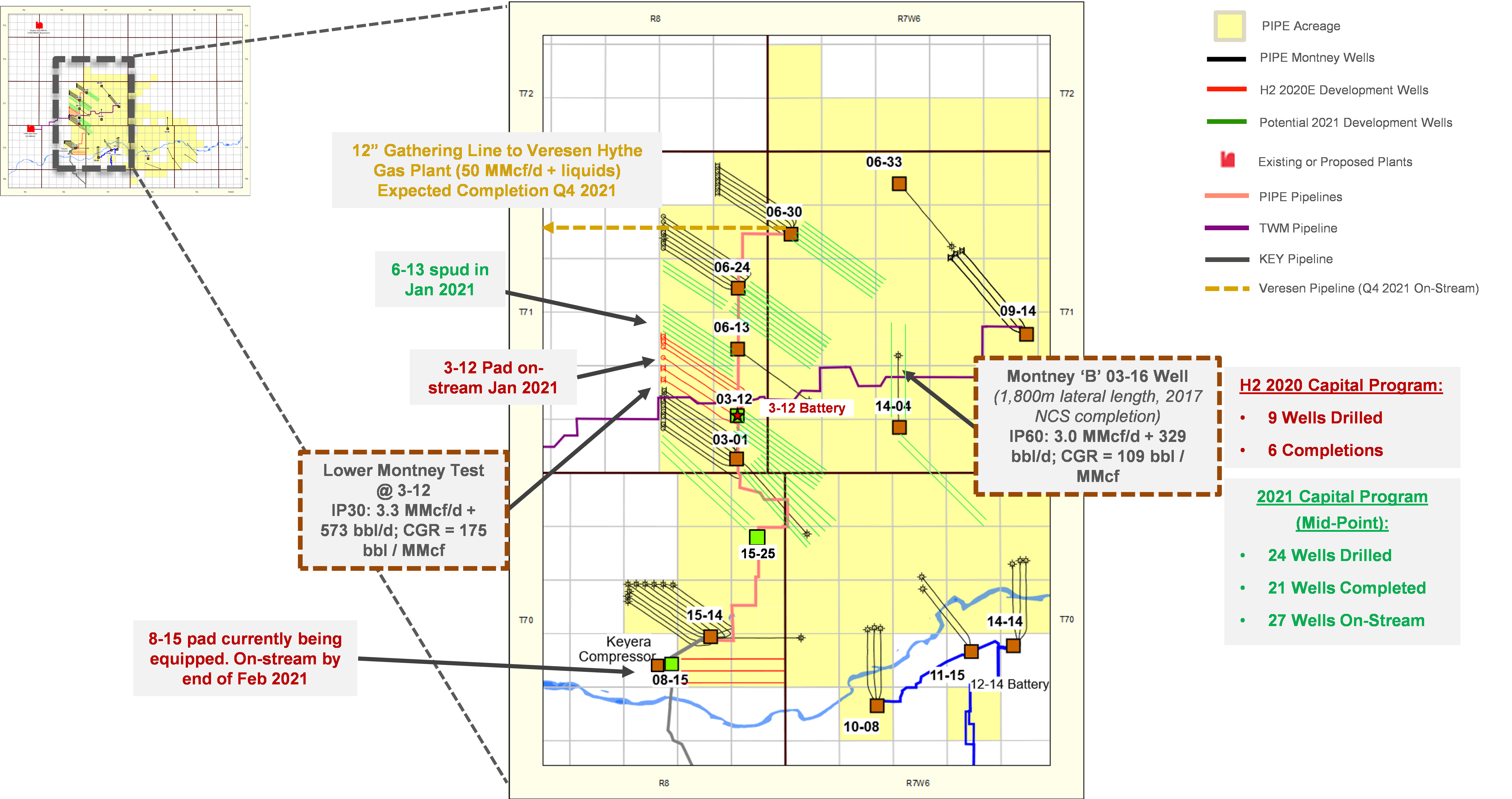 Updated Pipestone Capital Program Map: