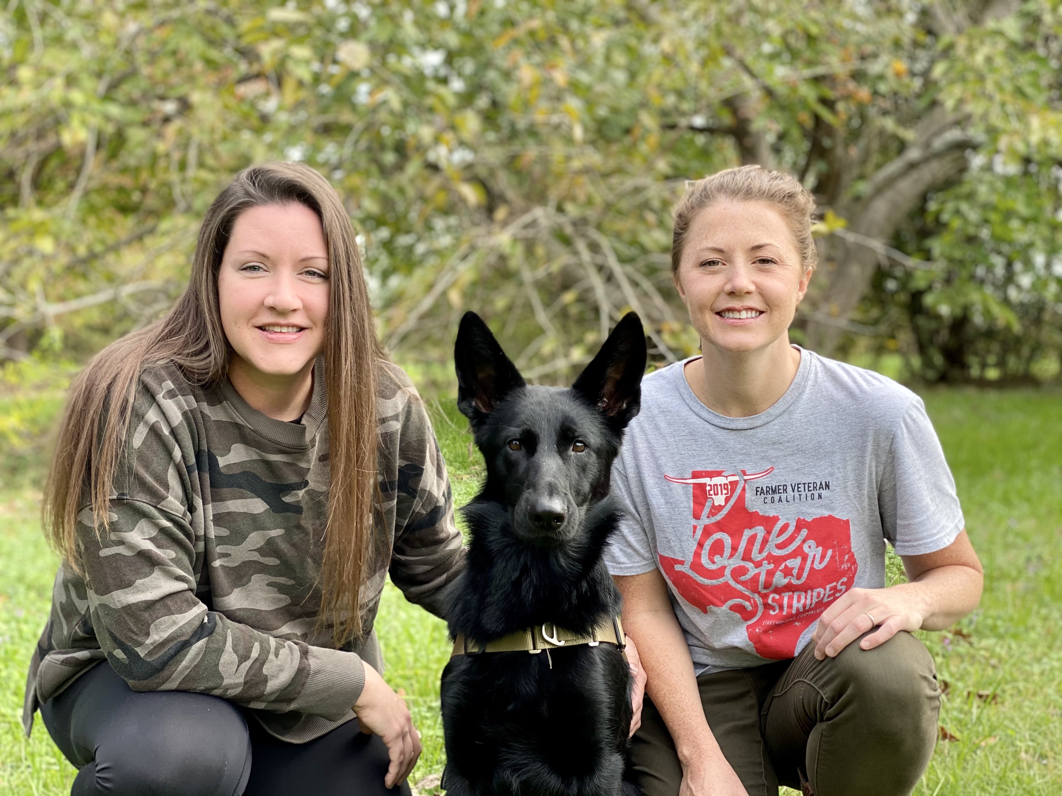 Driver: Selena "Mason" Converse (Left)
Service Dog: Sammy (Center)
Navigator: Erin Mason (Right) 
