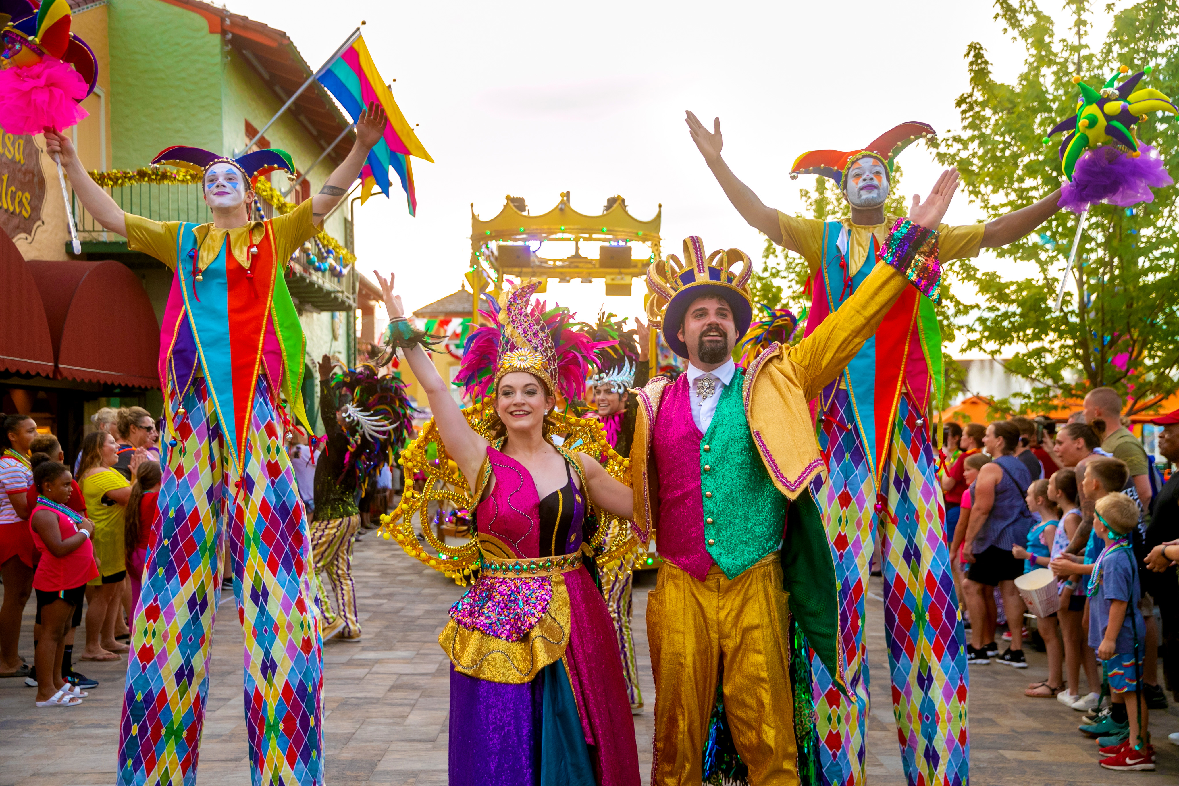 The new Carnivale at Orleans Place festival at California's Great America will feature a full-scale parade, dubbed the Spectacle of Color. This immersive parade will feature extravagantly decorated floats and performers who draw park guests into the action. Carnivale at Orleans Place occurs nightly, July 18-August 2.
