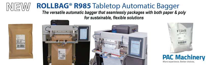 The First Compact Automatic Bagger for Sustainable and Versatile Paper and Poly Mailer Solutions