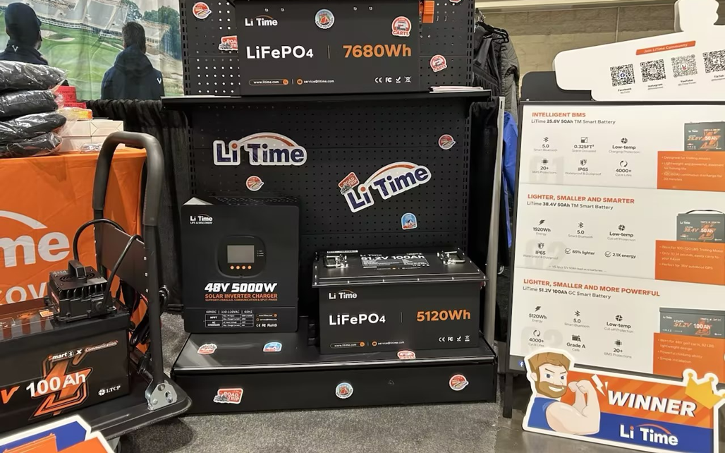 LiTime 48V(51.2V) 100Ah Bluetooth Golf Cart Lithium Battery with Real-Time Monitoring