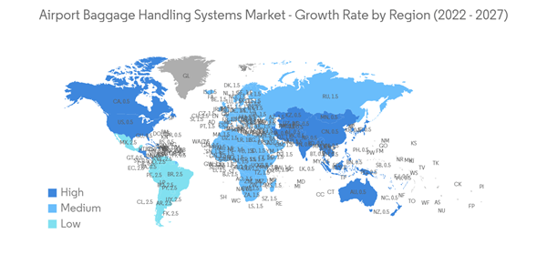 Airport Baggage Handling System Market Airport Baggage Handling Systems Market Growth Rate By Region 2022 2027