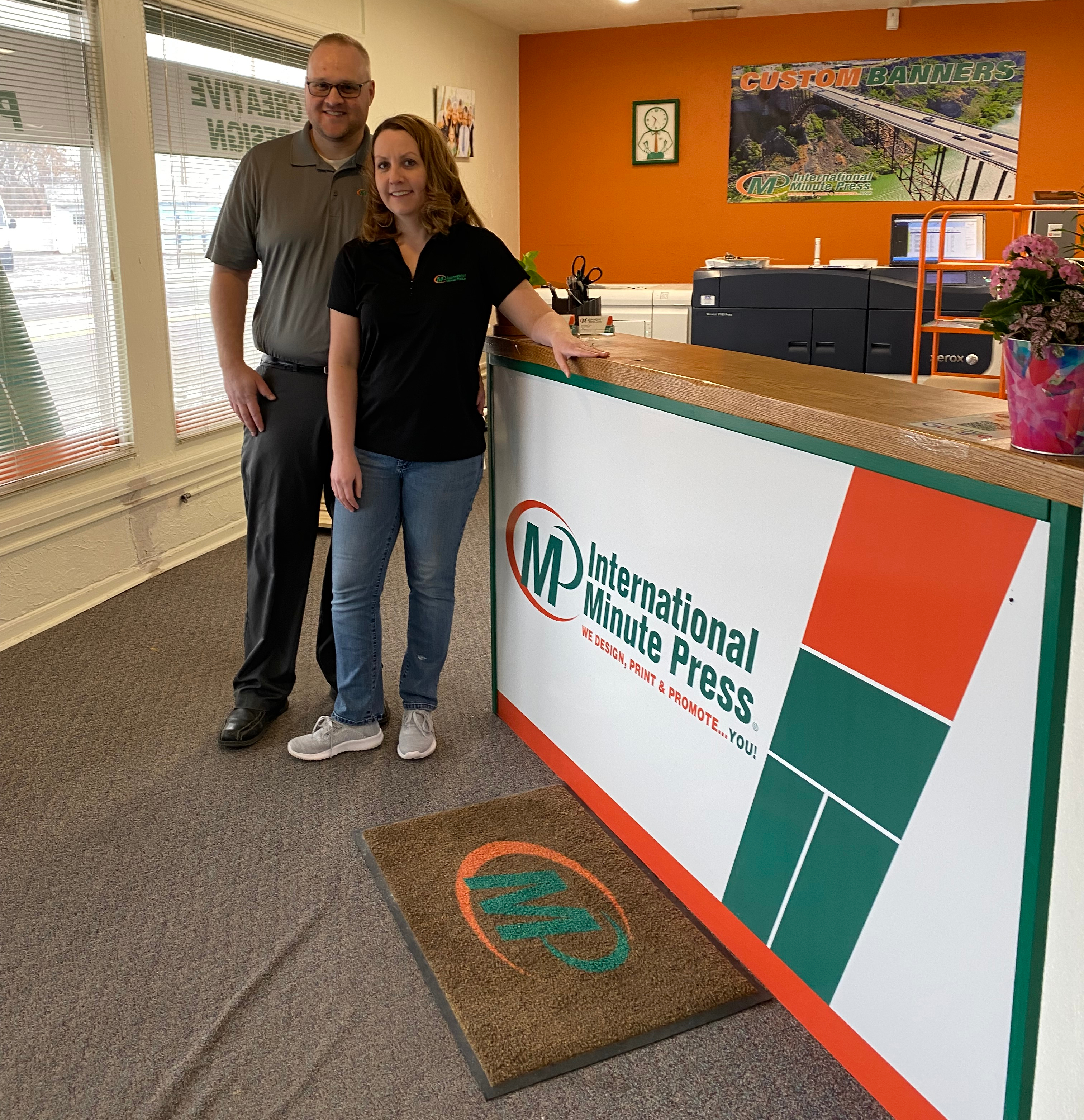 Byron and Kerianne Kroeger, owners, International Minute Press, Twin Falls, Idaho.