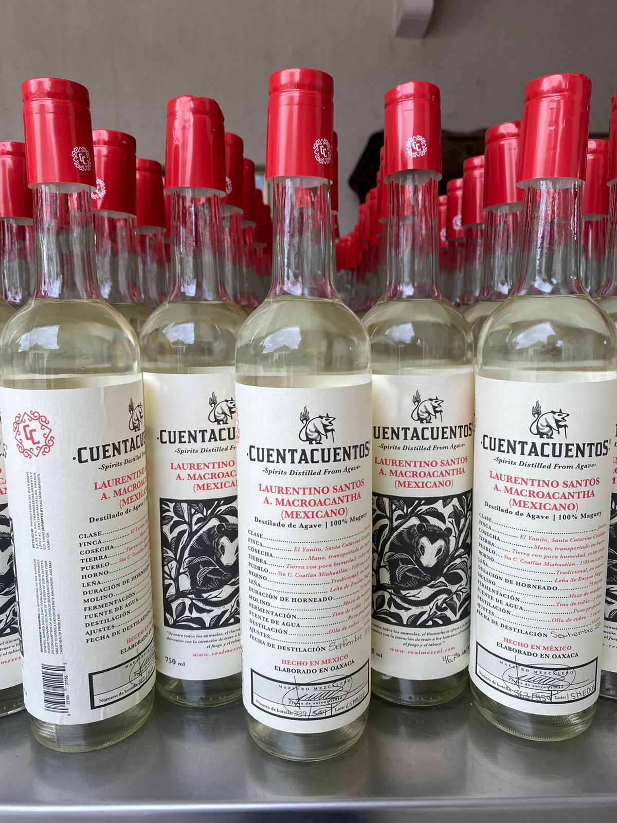 Bottles of Cuentacuentos Mezcal