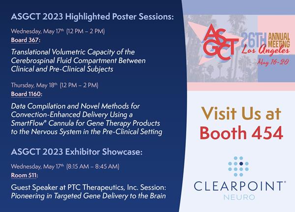 ClearPoint Neuro ASGCT Poster Sessions