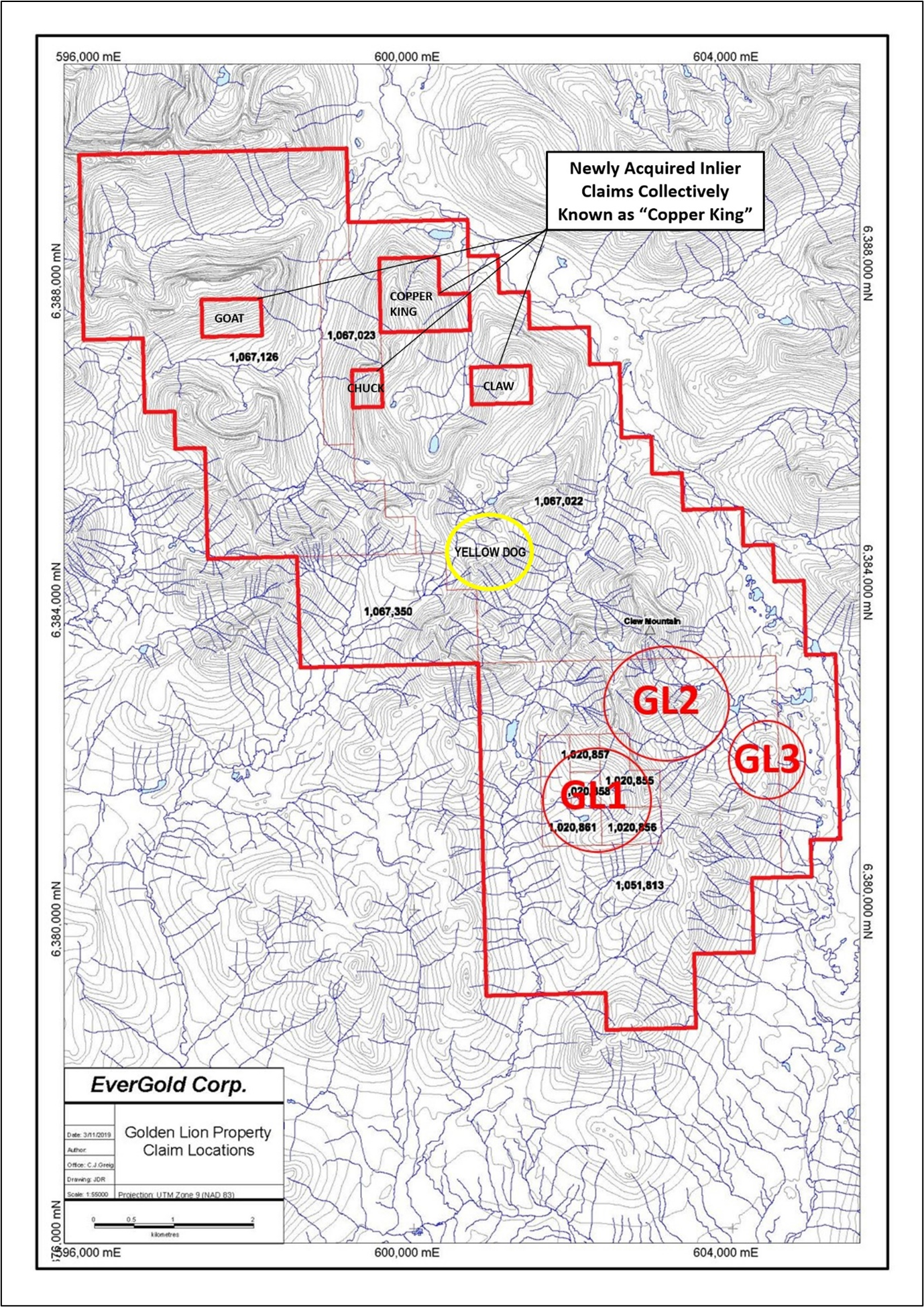 Golden Lion Tenures and Target Areas 