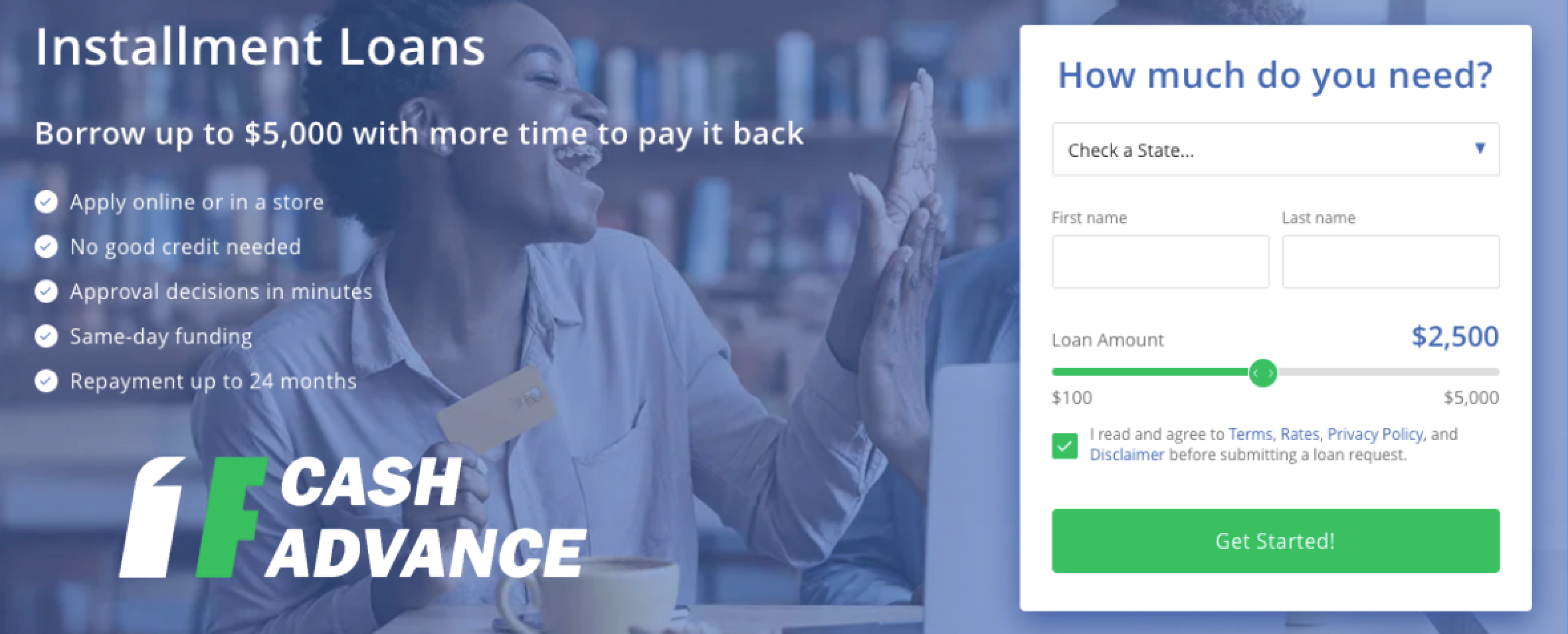 Installment Loans with No Credit Check from 1F Cash Advance