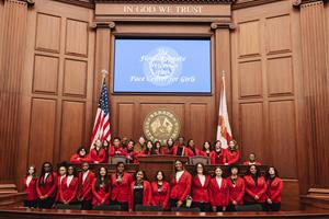 More than 100 Pace girls from across the state met with members of the Florida House, Florida Senate and other elected officials and leaders at Pace Day at the Capitol.