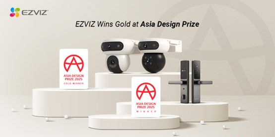 Dua produk inovatif daripada EZVIZ memenangi Asia Design Prize 2025, termasuk satu Pemenang Emas, kerana berjaya menggabungkan teknologi rumah pintar canggih dengan reka bentuk yang mengutamakan pengguna dan berpandangan jauh.