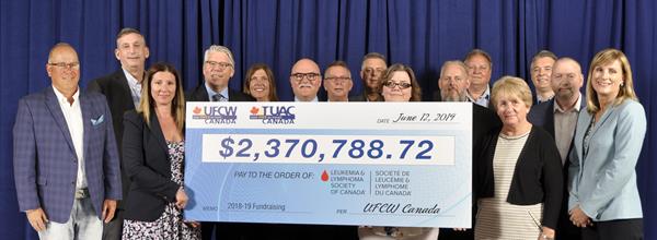 La collecte de fonds cumulative des TUAC Canada pour la SLLC totalise maintenant 43,7 millions avec les 2,37 millions de dollars recueillis cette année