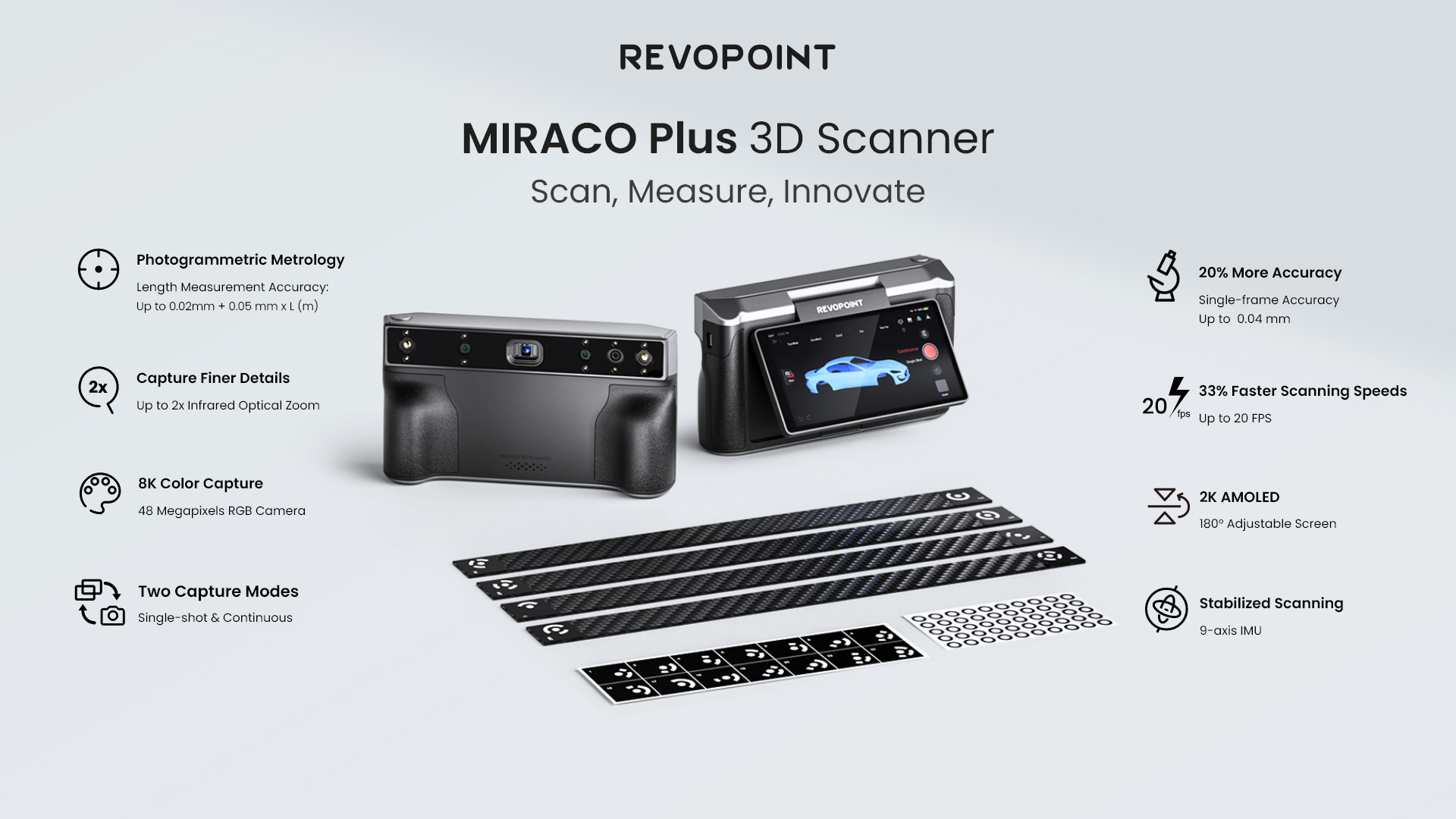 Revopoint MIRACO Plus 3D Scanner & Photogrammetric Metrology Kit