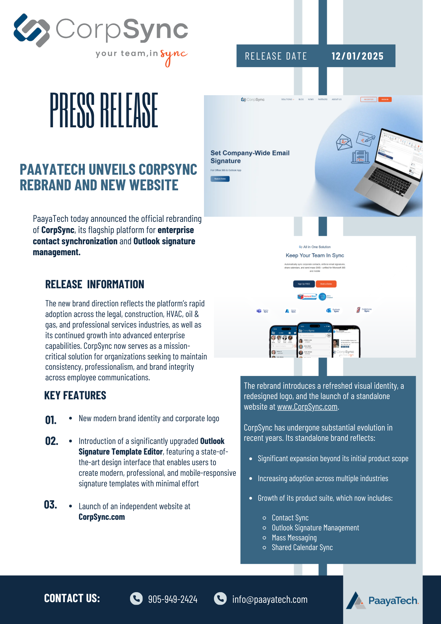 CorpSync Rebranding Media