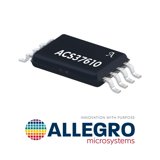Allego's ACS37610 is the first current sensor IC to measure 100 A to >4000 A without a concentrator core or U-shaped magnetic shield - packing in advanced features to reduce system bill-of-materials. 