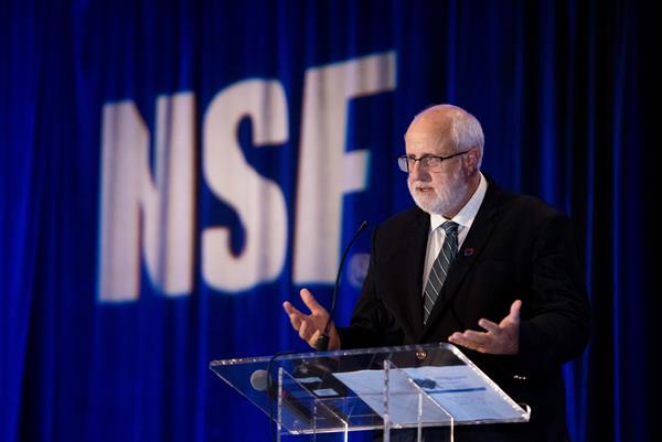 Dr. Patrick Breysse of the U.S. Centers for Disease Control and Prevention (CDC) delivers the keynote address at Legionella Conference 2019.

Photo credit: NSF International
