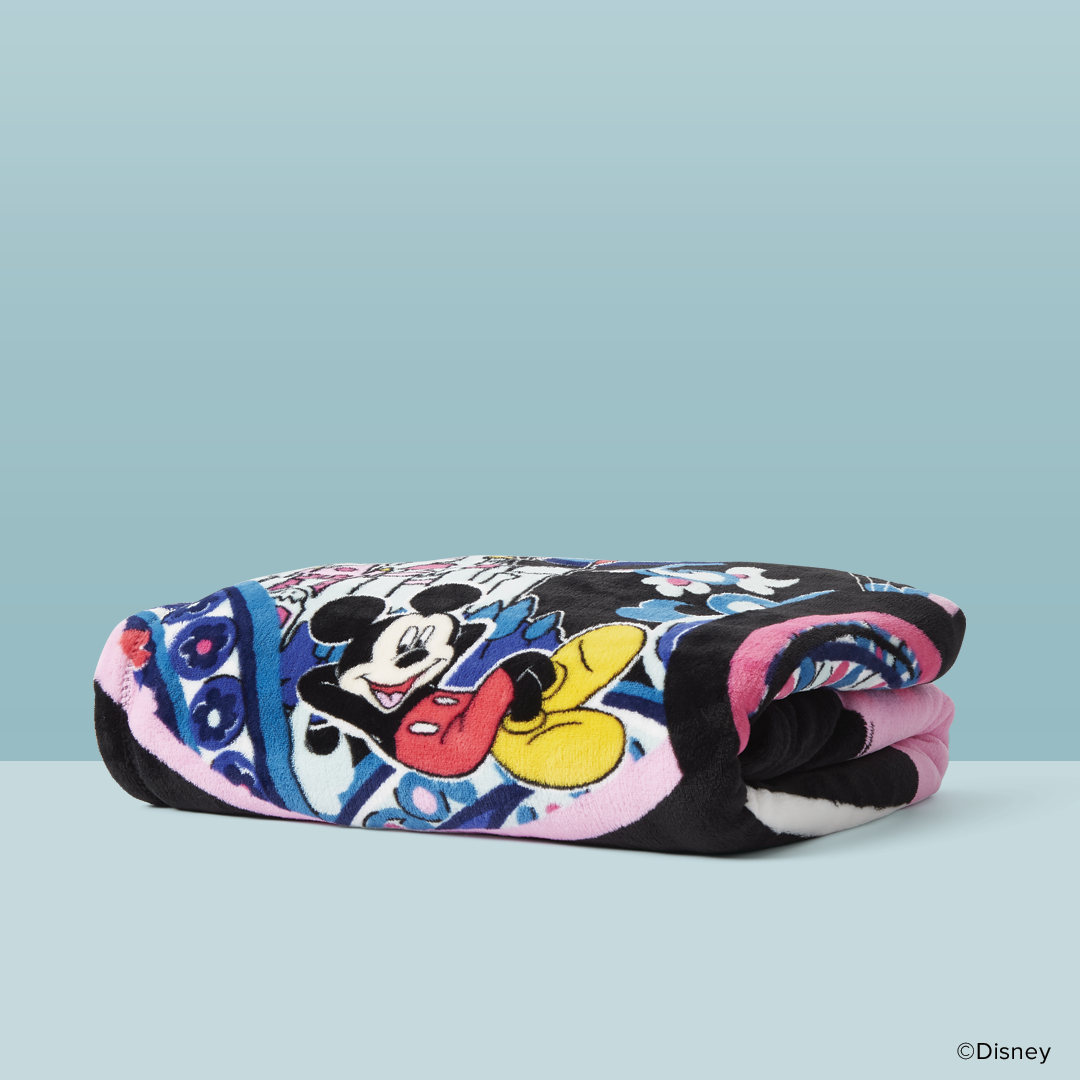 Mickey mouse whimsical paisley throw blanket by best sale vera bradley