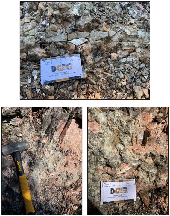 Identification of spodumene crystals at the Dyke 1 occurrence on the Zoro Property.