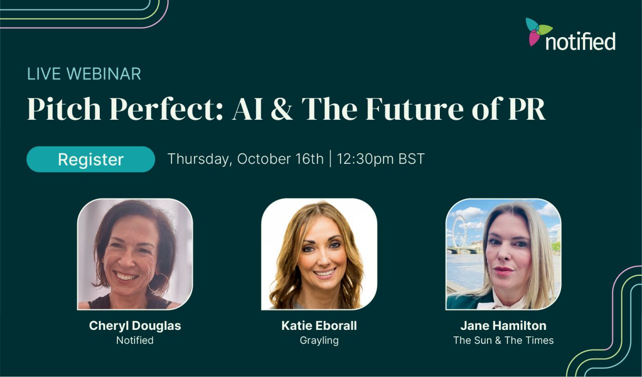PR professionals will join Notified on 16 October to learn how AI is reshaping media outreach, pitching, and measurement.
