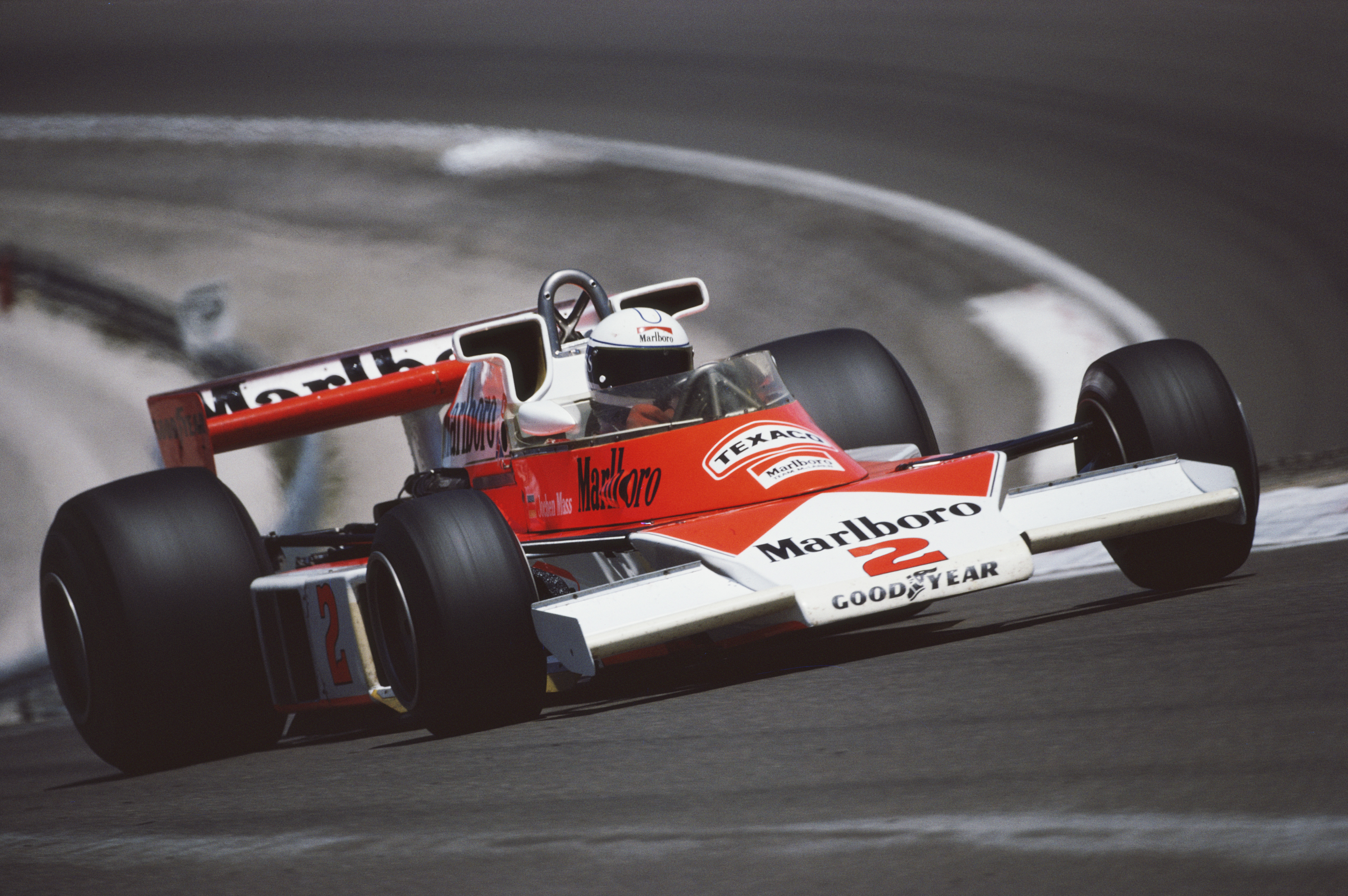 Jochen Mass at Speed in the M23 at the 1977 Monaco Grand Prix