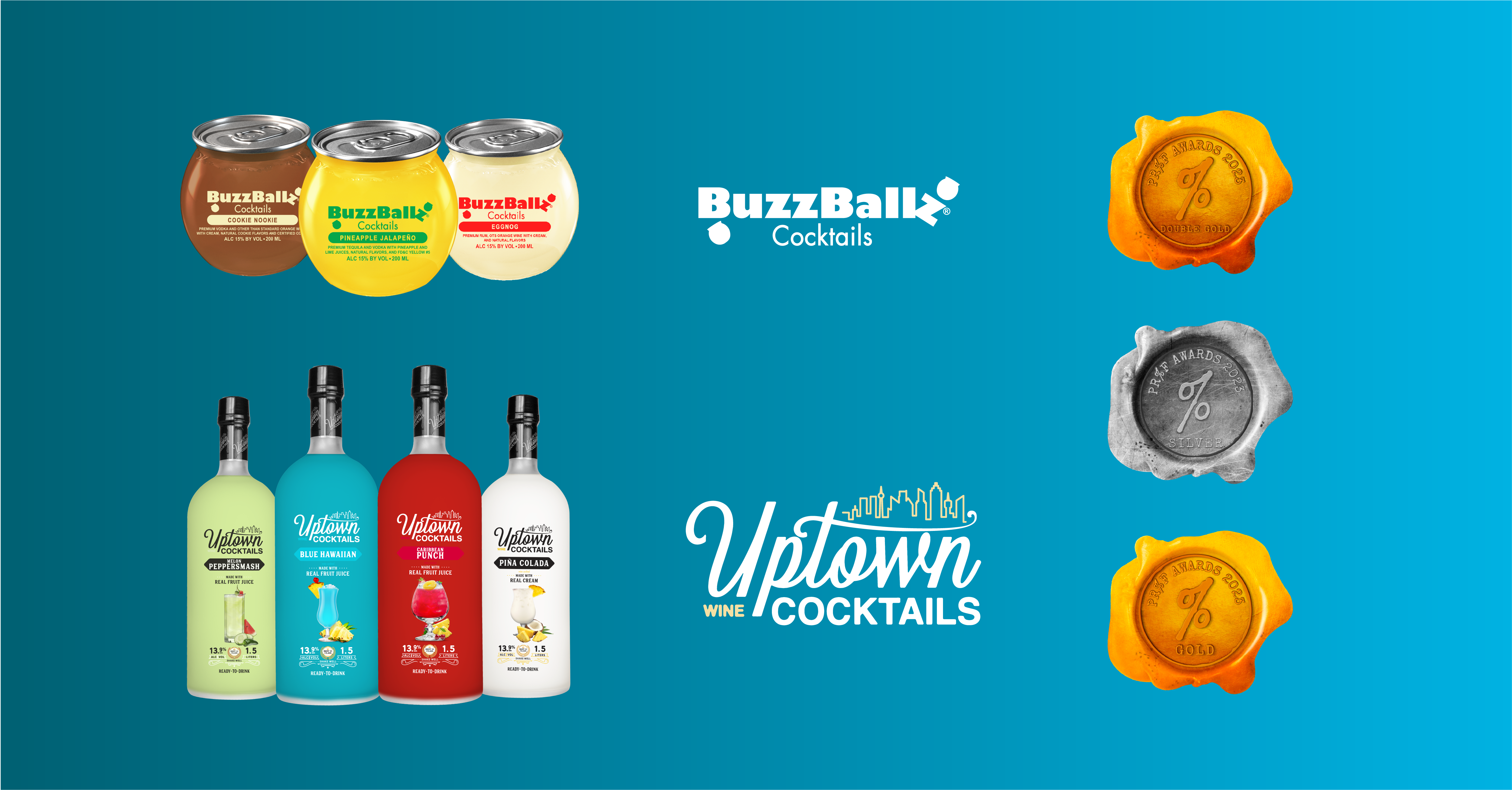 BuzzBallz and Uptown Cocktails Awarded Pr%f Medals