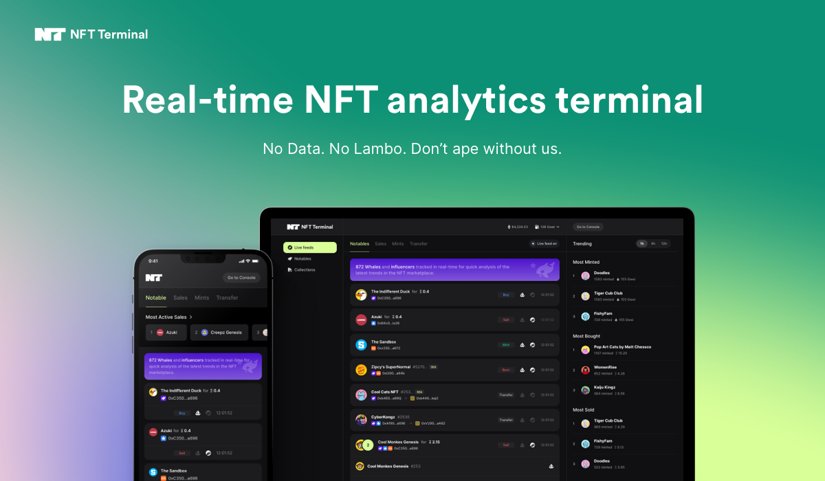 NFT Terminal Launches a Real-Time Data Analytics Platform for NFTs 1
